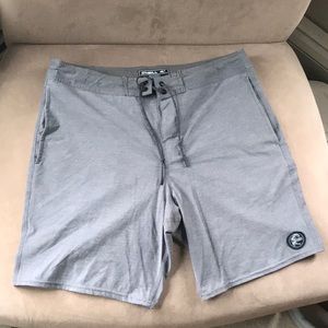 O’Neill men’s board shorts, 7” inseam, unlined, with Velcro fly & tie at waist